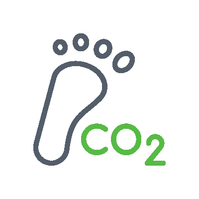 Animated icon of reducing CO2 footprint